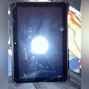 Black Fire tablet , charger and case included .